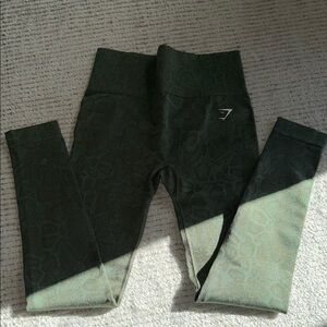 Gymshark Seamless Animal Print Green Leggings